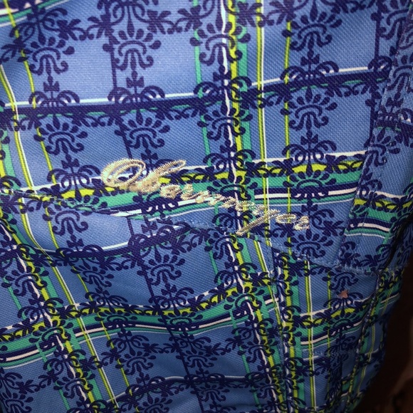 Blue pattered OBERMEYER girls sz.12 ski/ snowboarding pants UEC - Picture 2 of 6